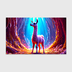 Бумага для упаковки Лама в неоновых лучах, цвет: 3D-принт