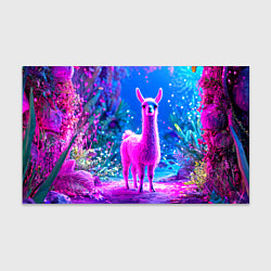 Бумага для упаковки Лама в розовом, цвет: 3D-принт