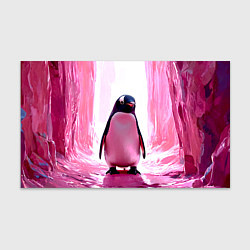 Бумага для упаковки Пингвин в розовом, цвет: 3D-принт