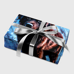 Бумага для упаковки Ньюфаундленд в космосе, цвет: 3D-принт — фото 2