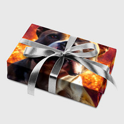 Бумага для упаковки Американский булль в космосе, цвет: 3D-принт — фото 2