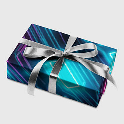 Бумага для упаковки Неоновый узор киберпанк микросхемы, цвет: 3D-принт — фото 2