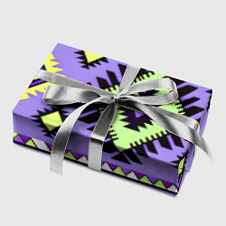 Бумага для упаковки Геометрический сиренево желтый орнамент ацтеков, цвет: 3D-принт — фото 2