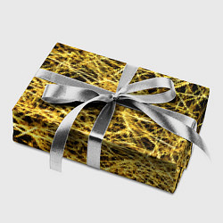 Бумага для упаковки Золотое плетение на черном, цвет: 3D-принт — фото 2