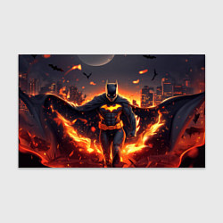 Бумага для упаковки Бэтмен - летучие мыши и огонь, цвет: 3D-принт