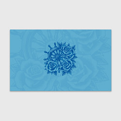 Бумага для упаковки Штурвал и три розы, цвет: 3D-принт