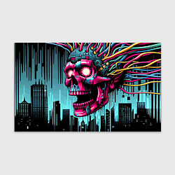 Бумага для упаковки Cyber skull - ai art fantasy