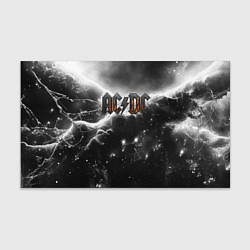 Бумага для упаковки ACDC металлический лого черно-белая текстура, цвет: 3D-принт