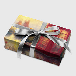 Бумага для упаковки Женщина у телефонной будки на набережной, цвет: 3D-принт — фото 2