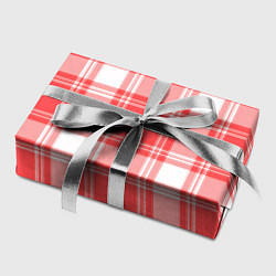 Бумага для упаковки Checked red white, цвет: 3D-принт — фото 2