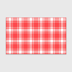 Бумага для упаковки Checked red white, цвет: 3D-принт