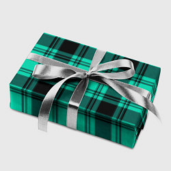 Бумага для упаковки Checkered turquoise, цвет: 3D-принт — фото 2
