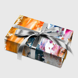 Бумага для упаковки Разноцветные мазки кисти на палитре художника, цвет: 3D-принт — фото 2