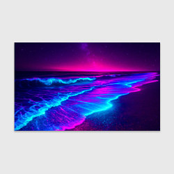 Бумага для упаковки Неоновое море - ночные волны, цвет: 3D-принт
