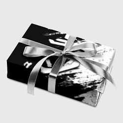 Бумага для упаковки Doom штрихи красок черные, цвет: 3D-принт — фото 2