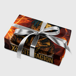 Бумага для упаковки XXXTentacion на фоне огня, цвет: 3D-принт — фото 2