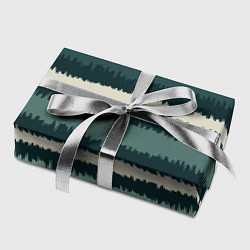 Бумага для упаковки Полосы зигзагообразные зеленые, цвет: 3D-принт — фото 2