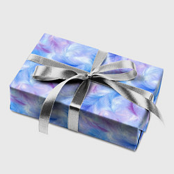 Бумага для упаковки Узор из голубых и сиреневых перьев, цвет: 3D-принт — фото 2