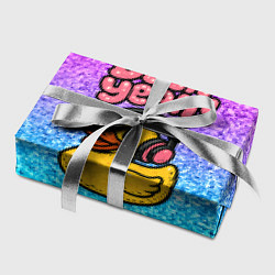 Бумага для упаковки Duck yeah - утка в наушниках, цвет: 3D-принт — фото 2