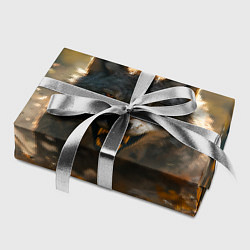 Бумага для упаковки Злой волк в осенней листве, цвет: 3D-принт — фото 2