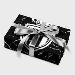 Бумага для упаковки Монако белые штрихи красок, цвет: 3D-принт — фото 2