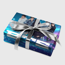 Бумага для упаковки BTS волнистый фон с блестками, цвет: 3D-принт — фото 2