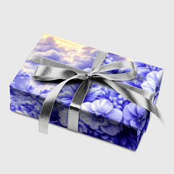 Бумага для упаковки Сине-сиреневый цветы на фоне облаков, цвет: 3D-принт — фото 2