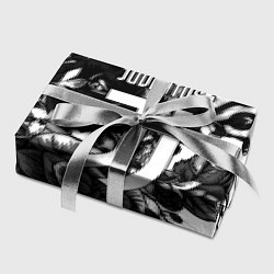 Бумага для упаковки Ювентус черные розы, цвет: 3D-принт — фото 2