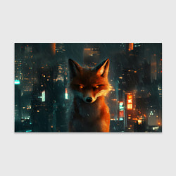 Бумага для упаковки Лиса на фоне высоток, цвет: 3D-принт