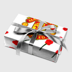 Бумага для упаковки Манчестер Юнайтед розы паттерн, цвет: 3D-принт — фото 2