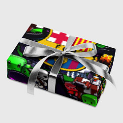 Бумага для упаковки Minecraft x barcelona fc, цвет: 3D-принт — фото 2