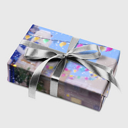 Бумага для упаковки Предновогодний праздничный дворик, цвет: 3D-принт — фото 2