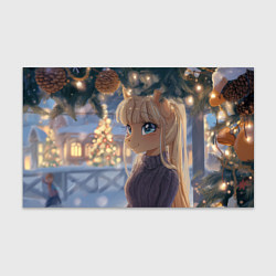 Бумага для упаковки Новогодняя анимешная лошадка