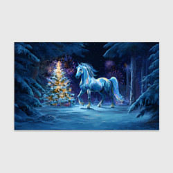 Бумага для упаковки Сияющая новогодняя лошадка
