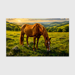 Бумага для упаковки Зелёные холмы и конь, цвет: 3D-принт