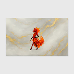 Бумага для упаковки Красная огненная лошадка походка по подиуму, цвет: 3D-принт