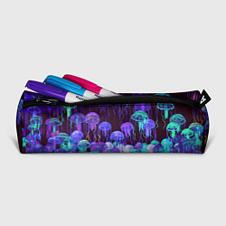 Пенал для ручек Неоновые медузы, цвет: 3D-принт — фото 2