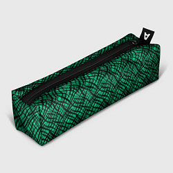 Пенал для ручек Абстрактный зелено-черный узор, цвет: 3D-принт