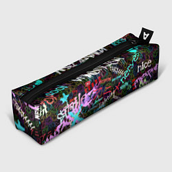 Пенал для ручек Neon graffiti Smile, цвет: 3D-принт