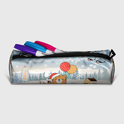 Пенал для ручек Новогодний тигренок с шариками, цвет: 3D-принт — фото 2
