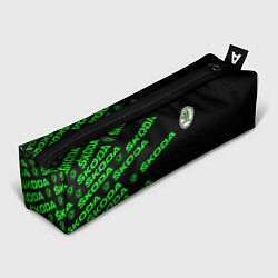 Пенал для ручек SKODA LINE LOGO STYLE GREEN, цвет: 3D-принт