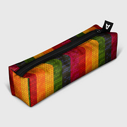 Пенал для ручек Вязаная радуга, цвет: 3D-принт