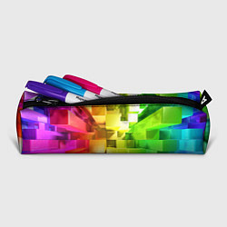 Пенал для ручек Геометрический паттерн 3D Neon, цвет: 3D-принт — фото 2
