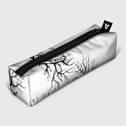 Пенал для ручек Черные ветки деревьев на белом фоне, цвет: 3D-принт