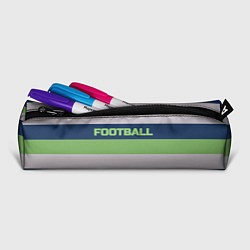 Пенал для ручек Цветные полосы текст футбол Text football colored, цвет: 3D-принт — фото 2