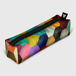 Пенал для ручек Цветные соты, цвет: 3D-принт