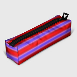 Пенал для ручек Striped pattern мягкие размытые полосы красные фио, цвет: 3D-принт