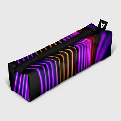 Пенал для ручек Неоновые линейные фонари - Фиолетовый, цвет: 3D-принт