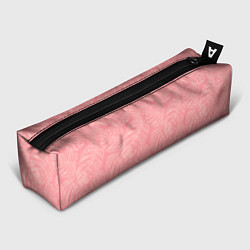 Пенал для ручек Бежевые листья монстеры на розовом, цвет: 3D-принт