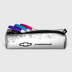 Пенал для ручек Chevrolet Speed на светлом фоне со следами шин, цвет: 3D-принт — фото 2